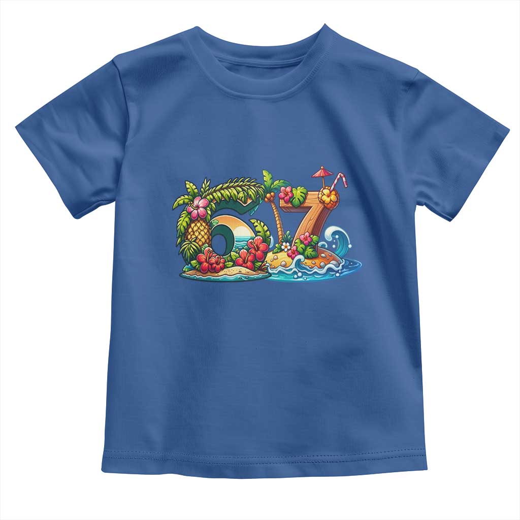 Tropical Beach Six Seven Toddler T Shirt Summer Island Vacation Graphic