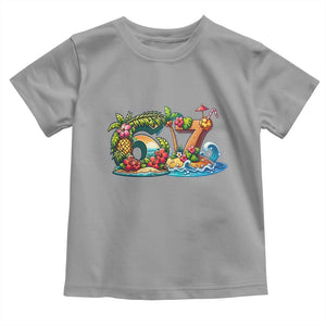 Tropical Beach Six Seven Toddler T Shirt Summer Island Vacation Graphic