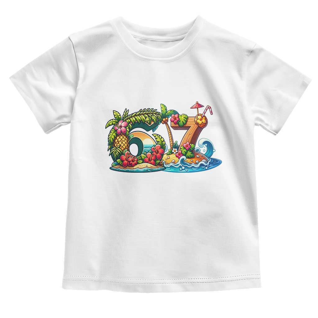 Tropical Beach Six Seven Toddler T Shirt Summer Island Vacation Graphic
