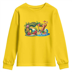 Tropical Beach Six Seven Youth Sweatshirt Summer Island Vacation Graphic TS12 Daisy Print Your Wear