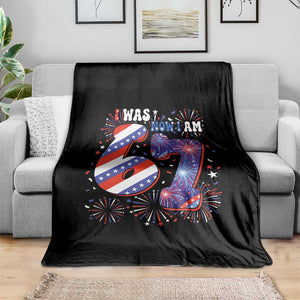 I Was Six Now I Am Seven Throw Blanket Patriotic 7th Birthday Gift