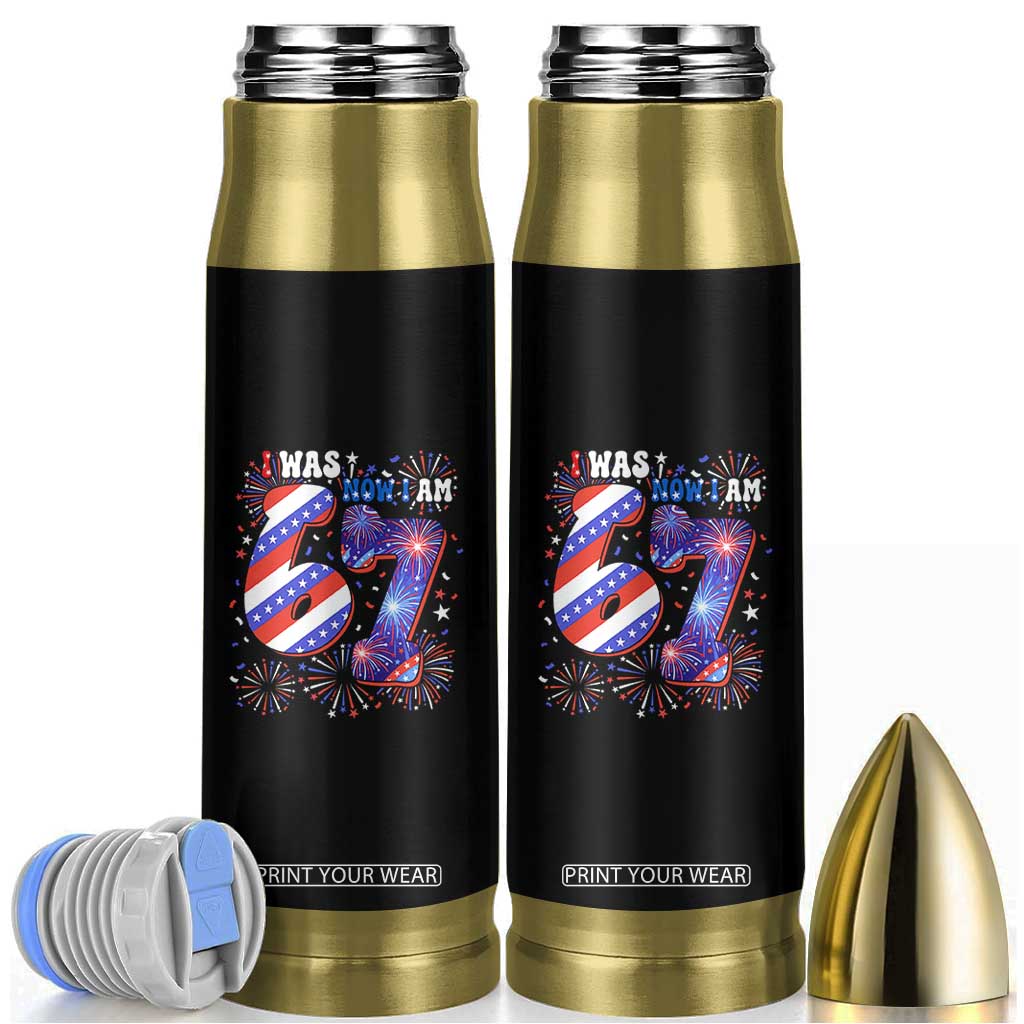 I Was Six Now I Am Seven Bullet Tumbler Patriotic 7th Birthday Gift TS12 Black Print Your Wear