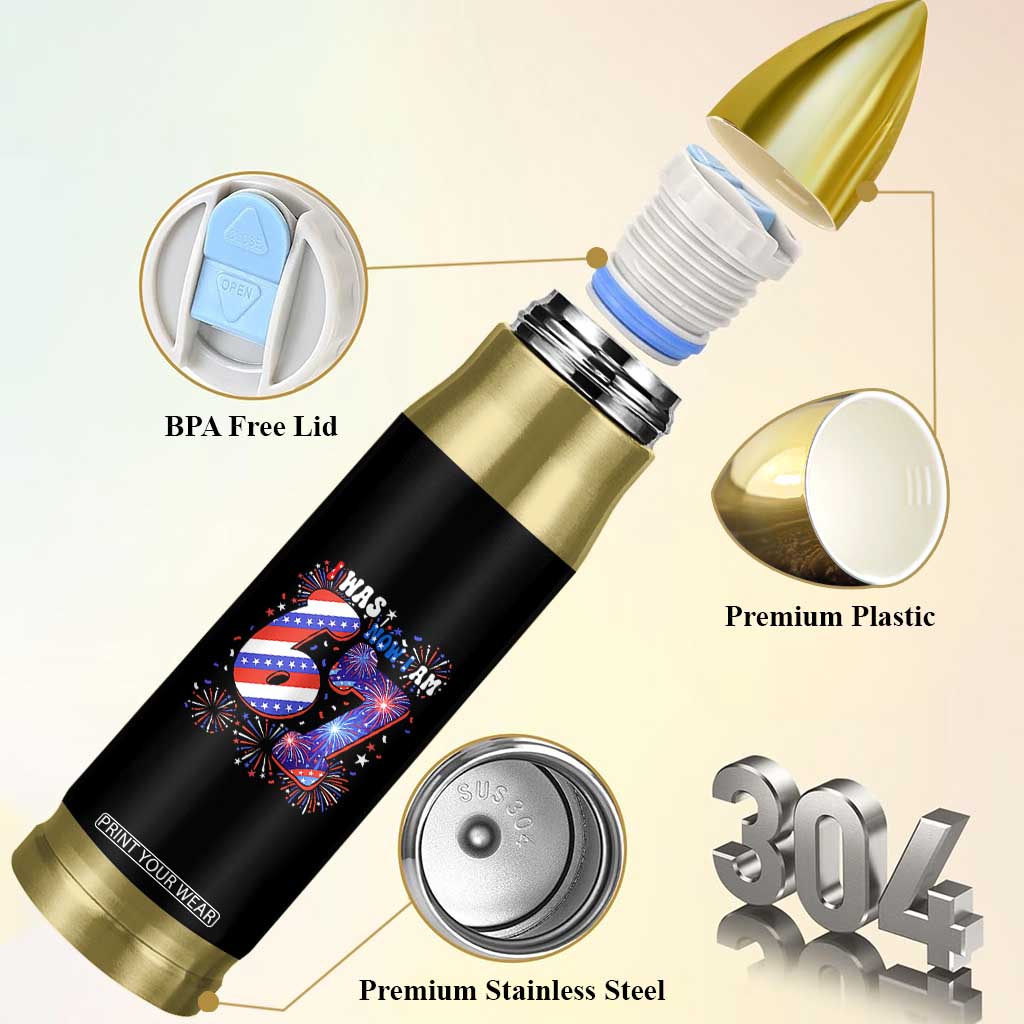 I Was Six Now I Am Seven Bullet Tumbler Patriotic 7th Birthday Gift