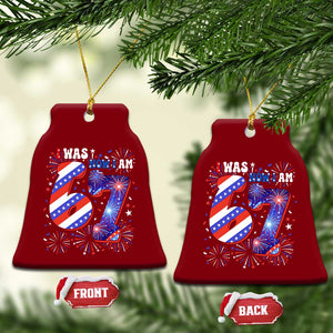 I Was Six Now I Am Seven Ceramic Ornament Patriotic 7th Birthday Gift