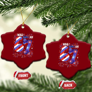 I Was Six Now I Am Seven Ceramic Ornament Patriotic 7th Birthday Gift