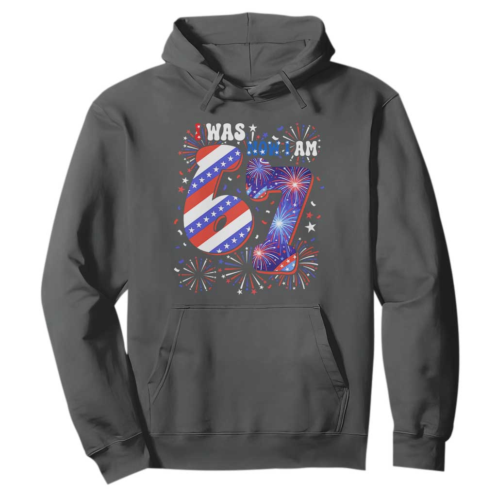 I Was Six Now I Am Seven Hoodie Patriotic 7th Birthday Gift
