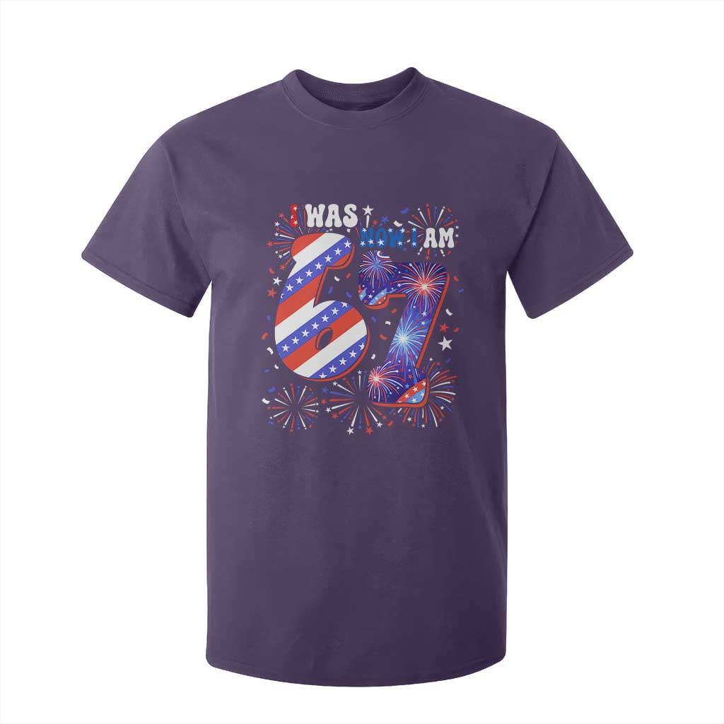 I Was Six Now I Am Seven T Shirt For Kid Patriotic 7th Birthday Gift