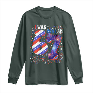 I Was Six Now I Am Seven Long Sleeve Shirt Patriotic 7th Birthday Gift