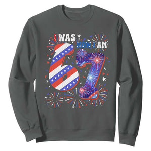I Was Six Now I Am Seven Sweatshirt Patriotic 7th Birthday Gift