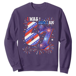 I Was Six Now I Am Seven Sweatshirt Patriotic 7th Birthday Gift