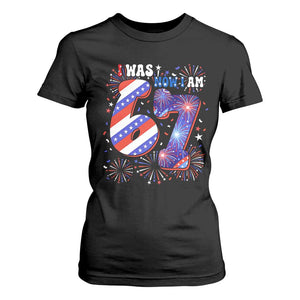 I Was Six Now I Am Seven T Shirt For Women Patriotic 7th Birthday Gift