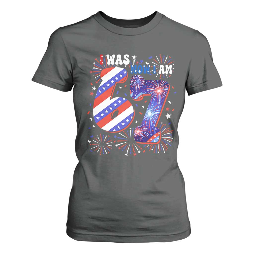 I Was Six Now I Am Seven T Shirt For Women Patriotic 7th Birthday Gift