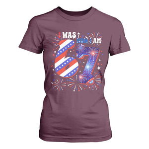 I Was Six Now I Am Seven T Shirt For Women Patriotic 7th Birthday Gift