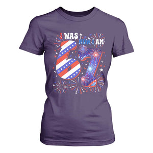 I Was Six Now I Am Seven T Shirt For Women Patriotic 7th Birthday Gift