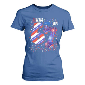 I Was Six Now I Am Seven T Shirt For Women Patriotic 7th Birthday Gift