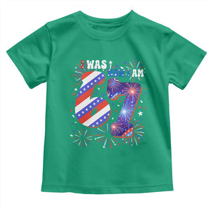 I Was Six Now I Am Seven Toddler T Shirt Patriotic 7th Birthday Gift