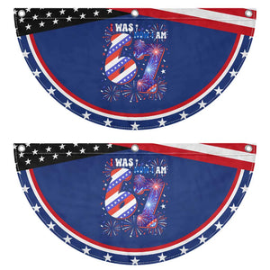 I Was Six Now I Am Seven Patriotic Fan Flag 7th Birthday Gift