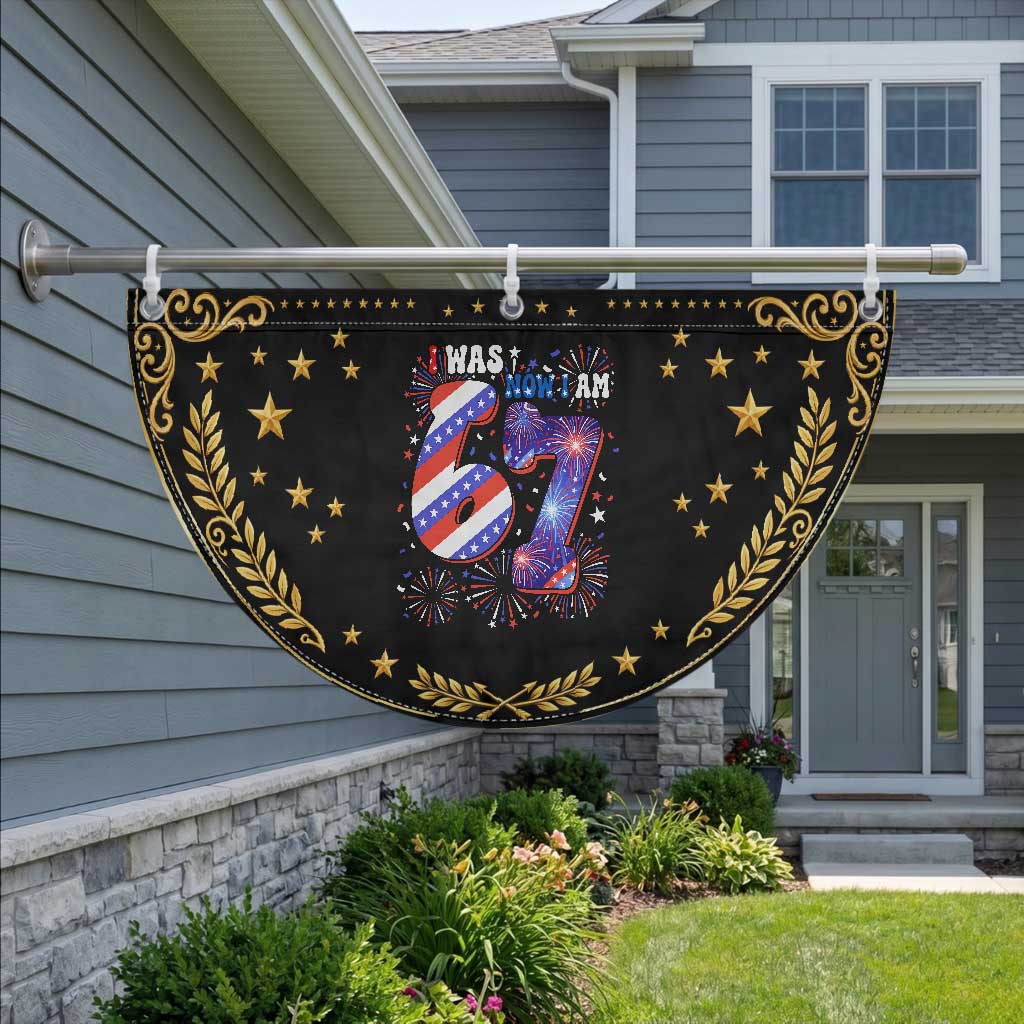 I Was Six Now I Am Seven Patriotic Fan Flag 7th Birthday Gift