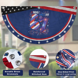 I Was Six Now I Am Seven Patriotic Fan Flag 7th Birthday Gift