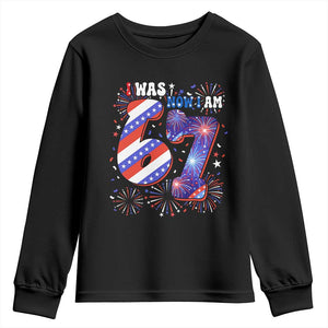I Was Six Now I Am Seven Youth Sweatshirt Patriotic 7th Birthday Gift