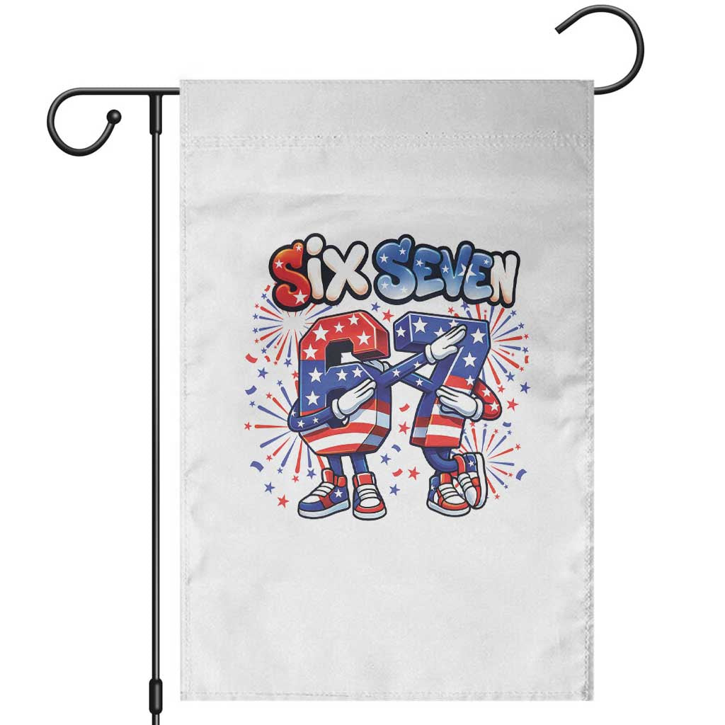 Funny Six Seven Dabbing Garden Flag Patriotic American Pride Gift