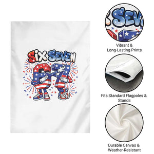 Funny Six Seven Dabbing Garden Flag Patriotic American Pride Gift