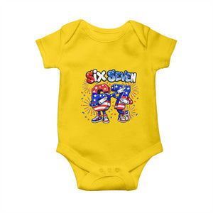 Funny Six Seven Dabbing Baby Onesie Patriotic American Pride Gift