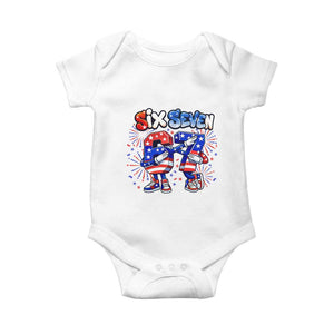 Funny Six Seven Dabbing Baby Onesie Patriotic American Pride Gift