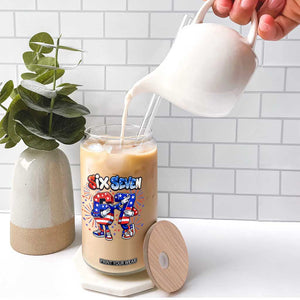 Funny Six Seven Dabbing Glass Can Patriotic American Pride Gift