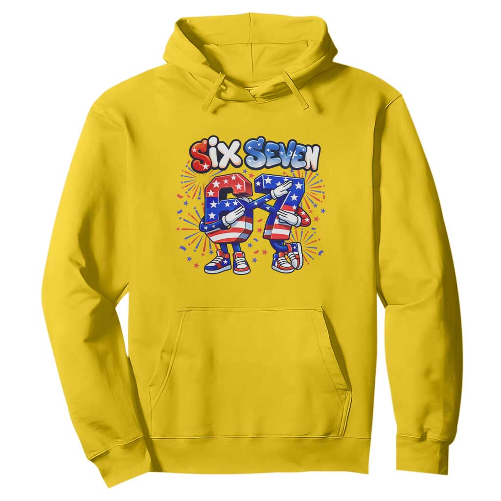 Funny Six Seven Dabbing Hoodie Patriotic American Pride Gift