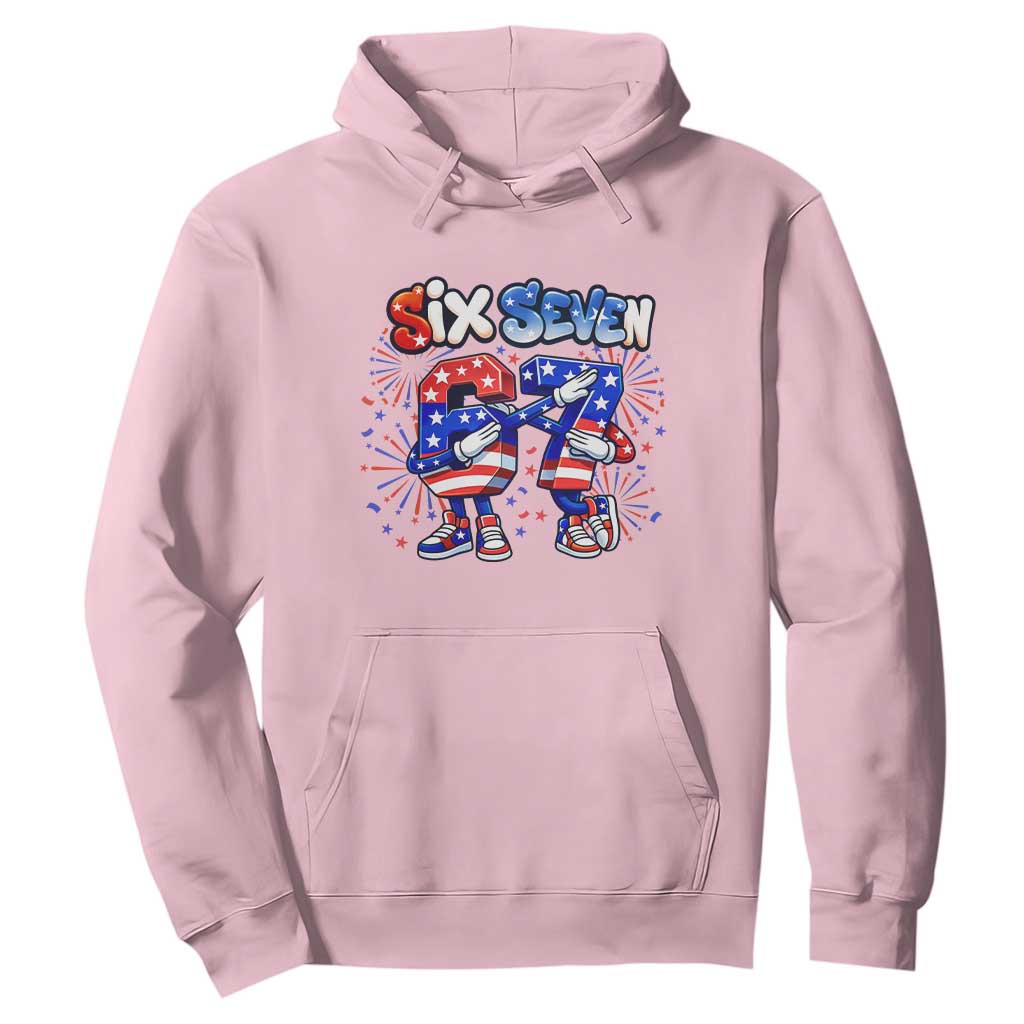Funny Six Seven Dabbing Hoodie Patriotic American Pride Gift