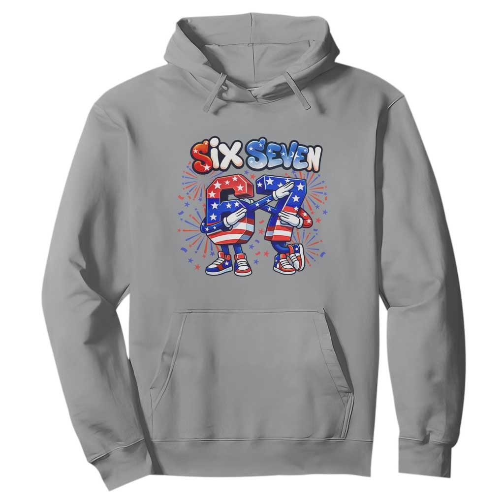 Funny Six Seven Dabbing Hoodie Patriotic American Pride Gift