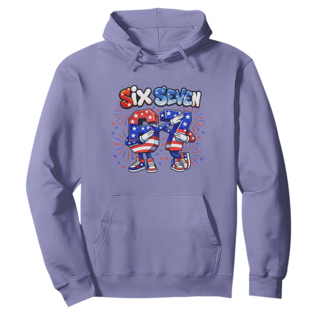Funny Six Seven Dabbing Hoodie Patriotic American Pride Gift
