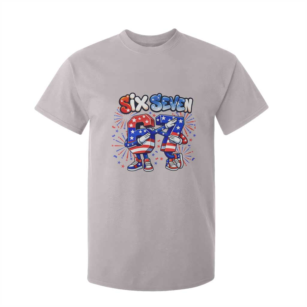 Funny Six Seven Dabbing T Shirt For Kid Patriotic American Pride Gift