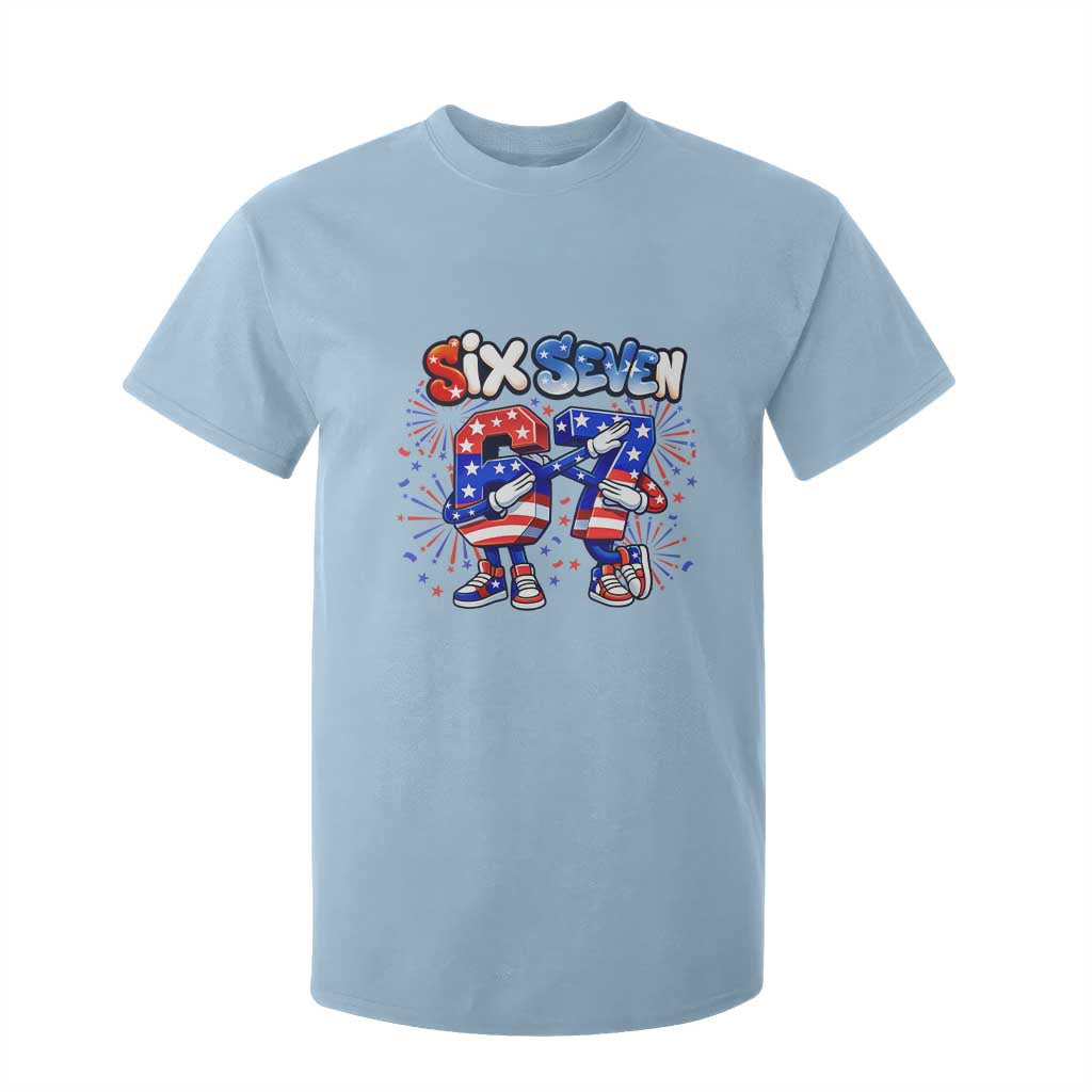 Funny Six Seven Dabbing T Shirt For Kid Patriotic American Pride Gift