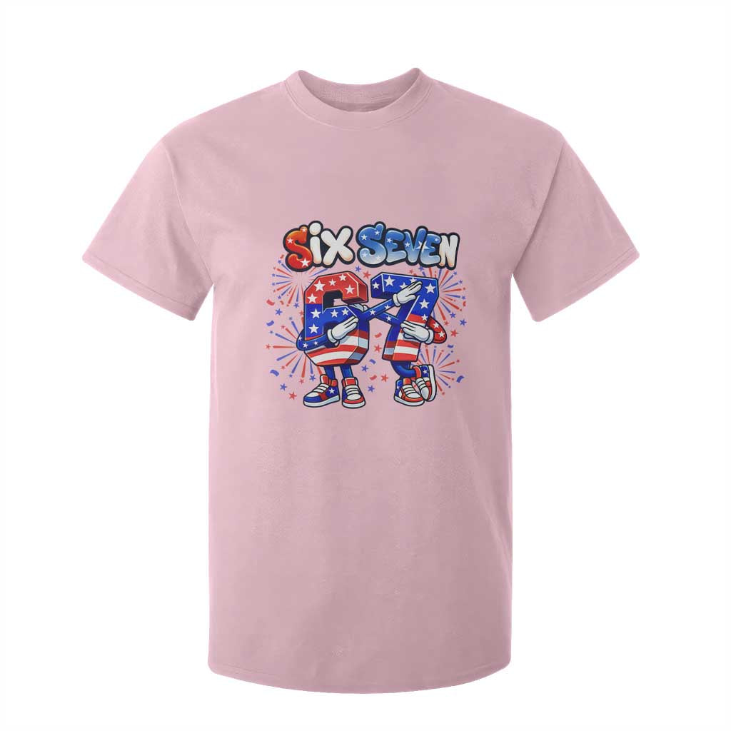 Funny Six Seven Dabbing T Shirt For Kid Patriotic American Pride Gift