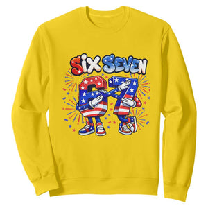 Funny Six Seven Dabbing Sweatshirt Patriotic American Pride Gift