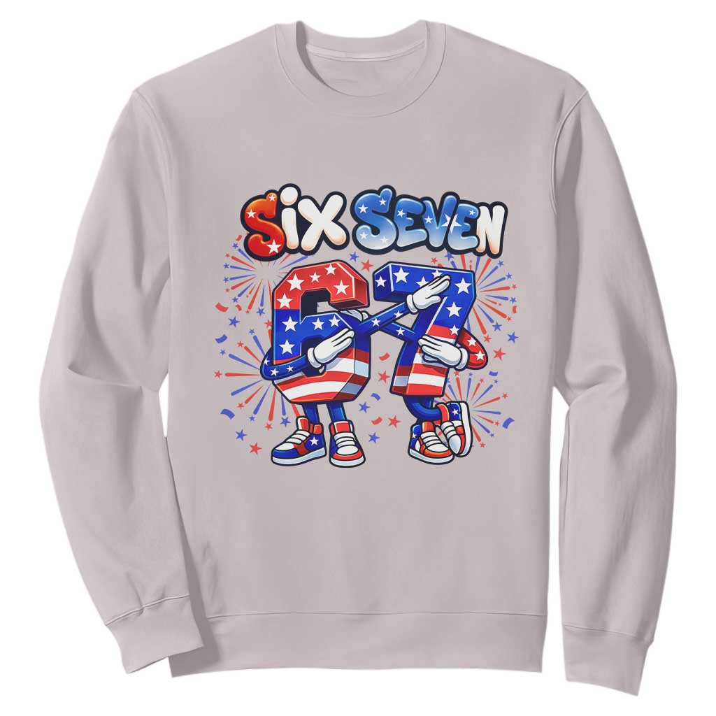 Funny Six Seven Dabbing Sweatshirt Patriotic American Pride Gift