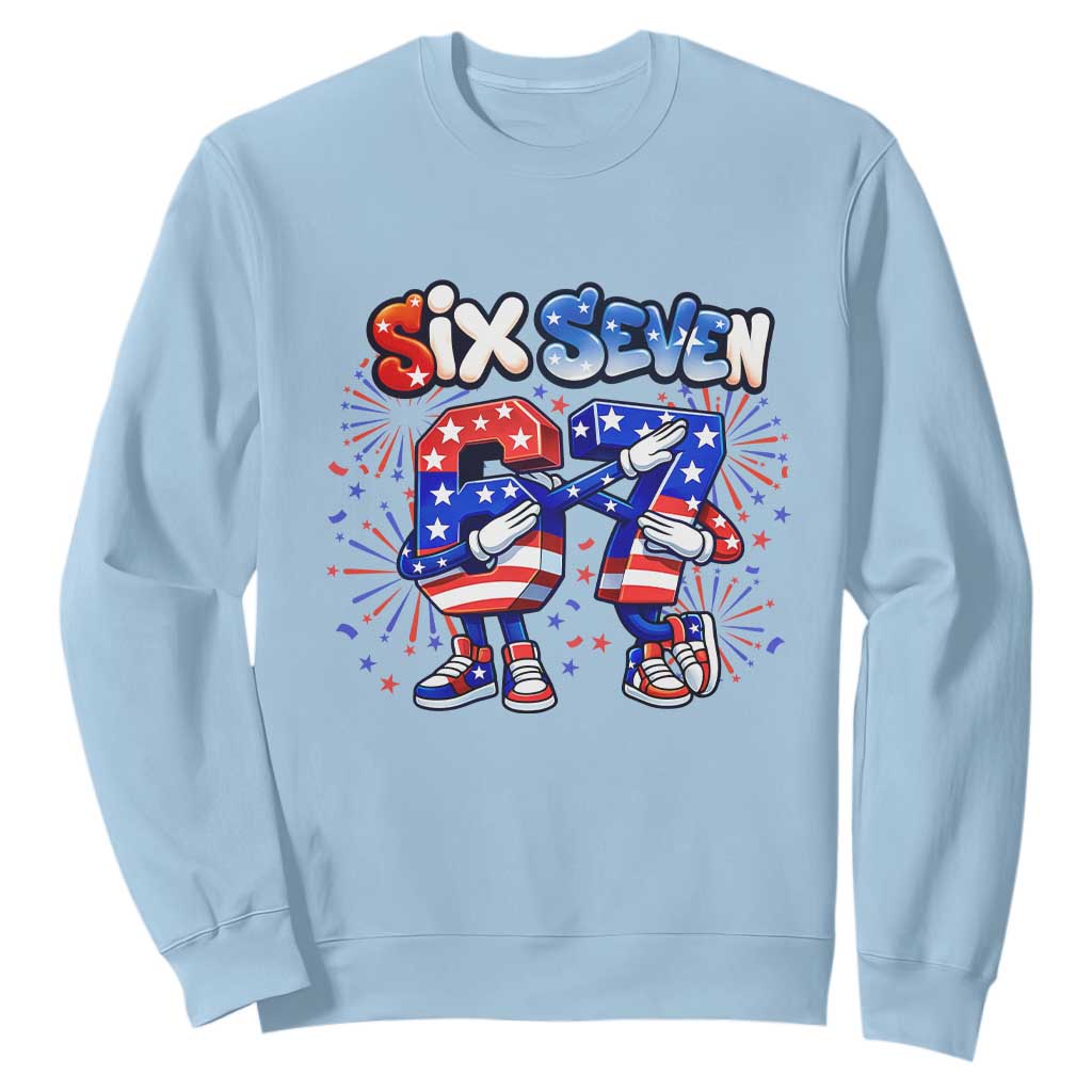 Funny Six Seven Dabbing Sweatshirt Patriotic American Pride Gift