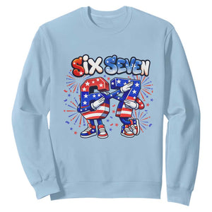 Funny Six Seven Dabbing Sweatshirt Patriotic American Pride Gift