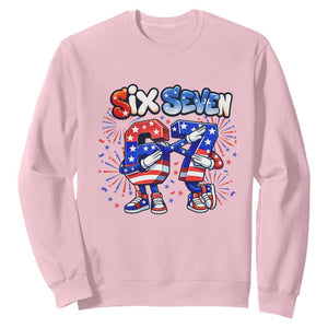 Funny Six Seven Dabbing Sweatshirt Patriotic American Pride Gift