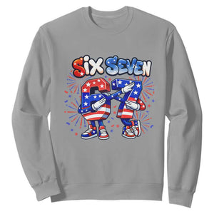 Funny Six Seven Dabbing Sweatshirt Patriotic American Pride Gift