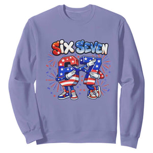Funny Six Seven Dabbing Sweatshirt Patriotic American Pride Gift