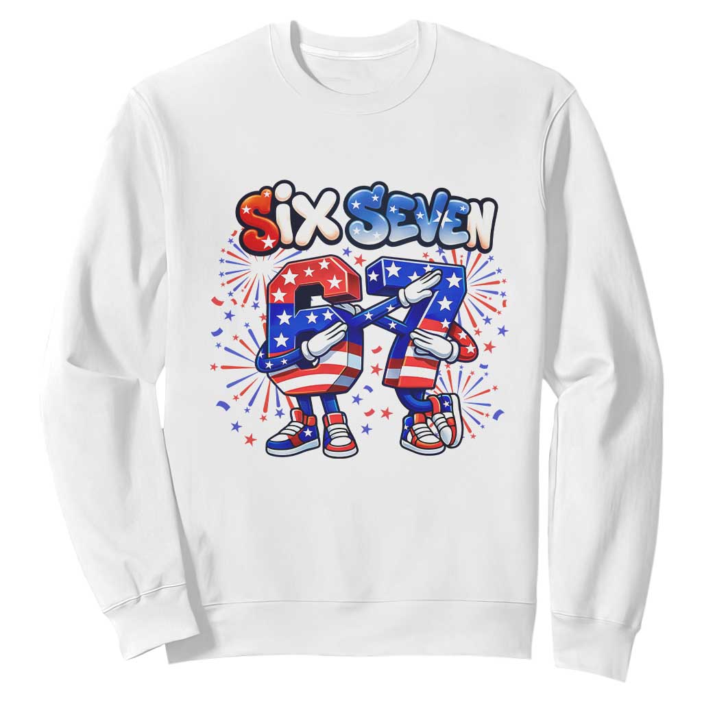 Funny Six Seven Dabbing Sweatshirt Patriotic American Pride Gift