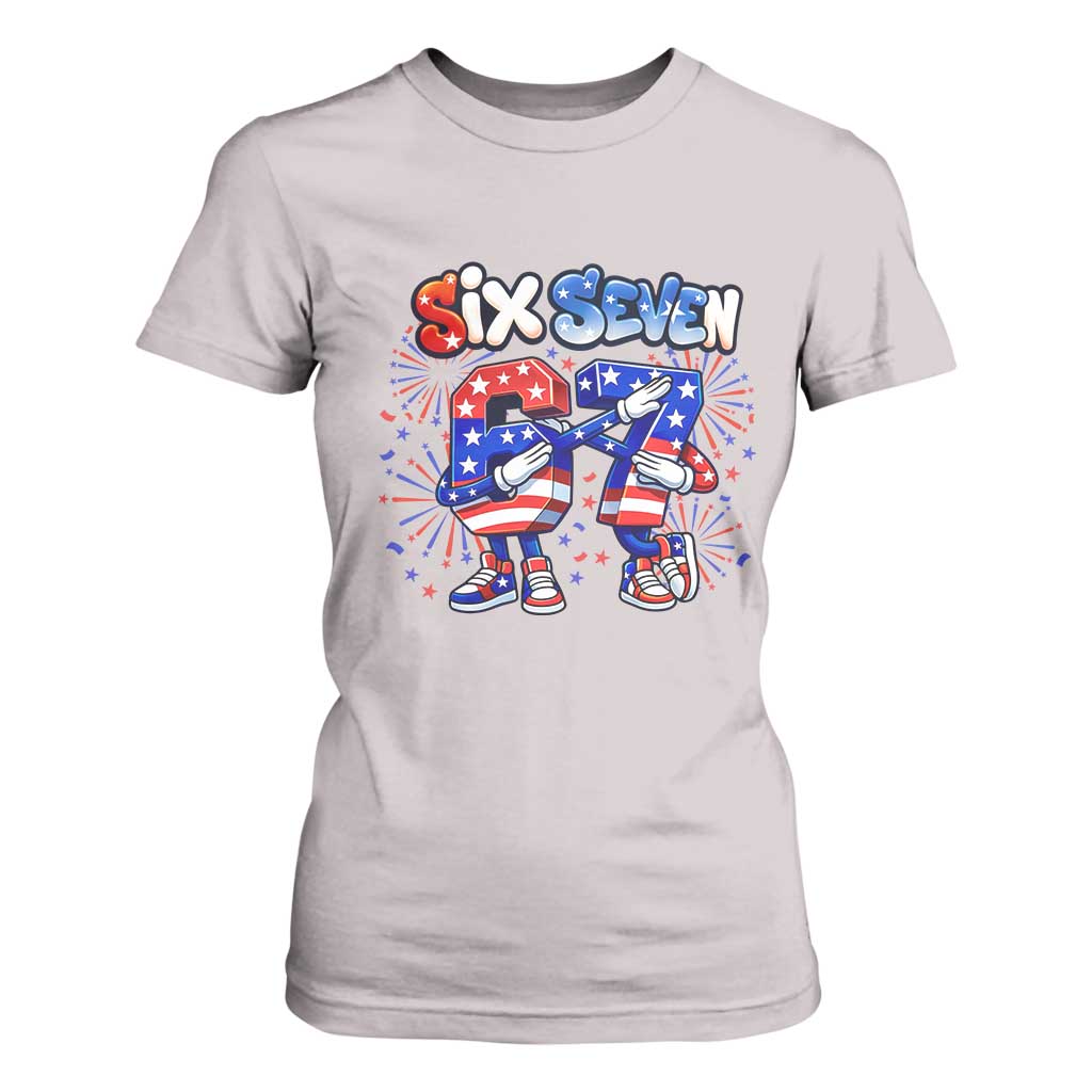 Funny Six Seven Dabbing T Shirt For Women Patriotic American Pride Gift