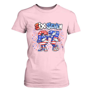 Funny Six Seven Dabbing T Shirt For Women Patriotic American Pride Gift