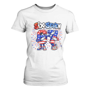 Funny Six Seven Dabbing T Shirt For Women Patriotic American Pride Gift