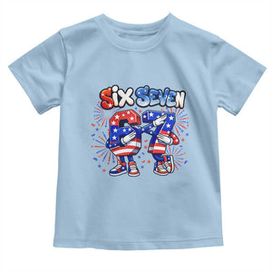 Funny Six Seven Dabbing Toddler T Shirt Patriotic American Pride Gift