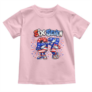 Funny Six Seven Dabbing Toddler T Shirt Patriotic American Pride Gift