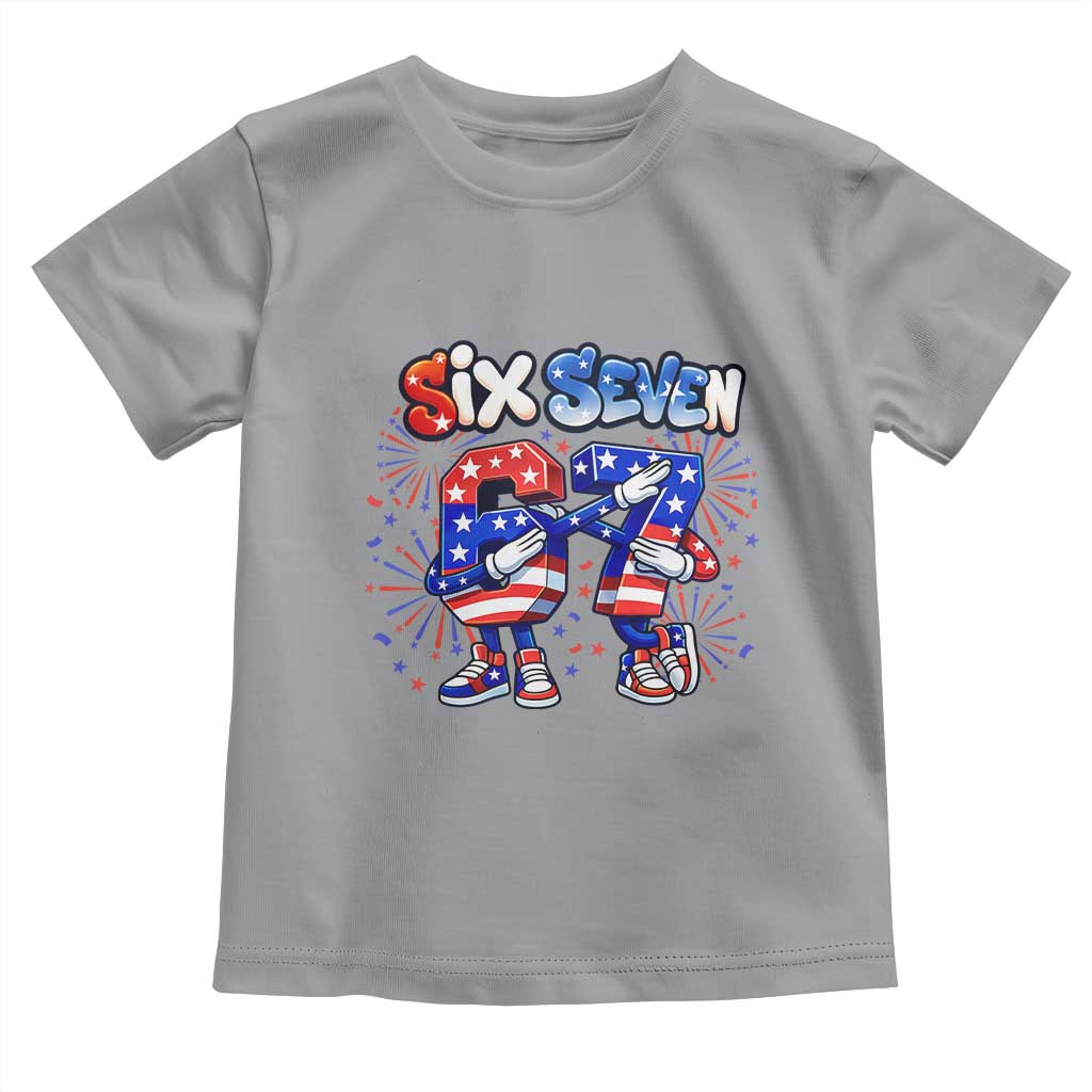 Funny Six Seven Dabbing Toddler T Shirt Patriotic American Pride Gift